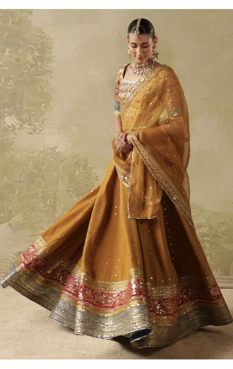 Gold Leaf Lehnga Choli